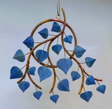 Freeform - blue Poplar leaves